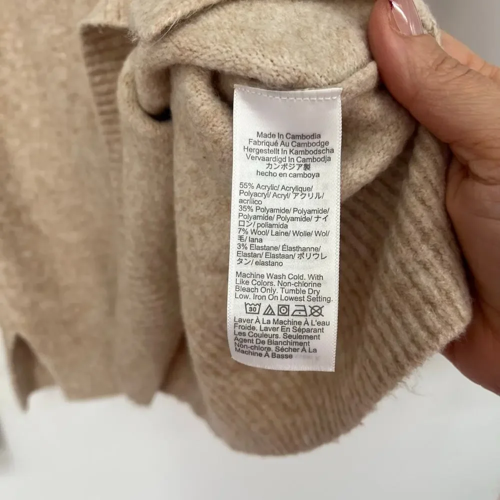 J.Crew Extra Soft Yarn Sweater XXS Beige Wool Blend Crewneck BU223